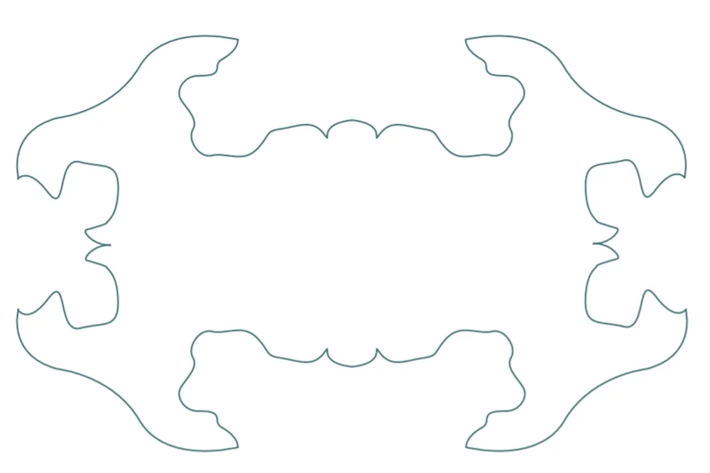 Motif vectorisé symétrique issu d’une marbrure