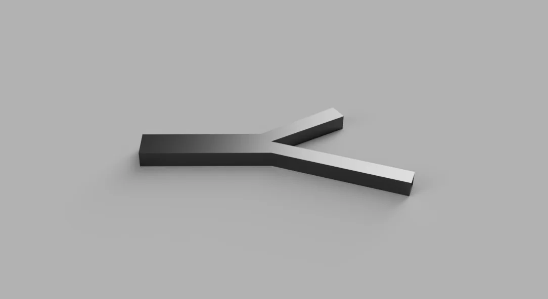 Modélisation 3D : branche en Y