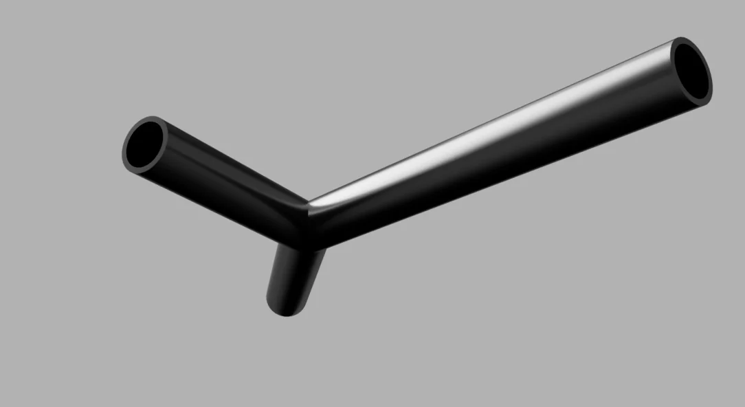 Modélisation 3D : tuyau en Y