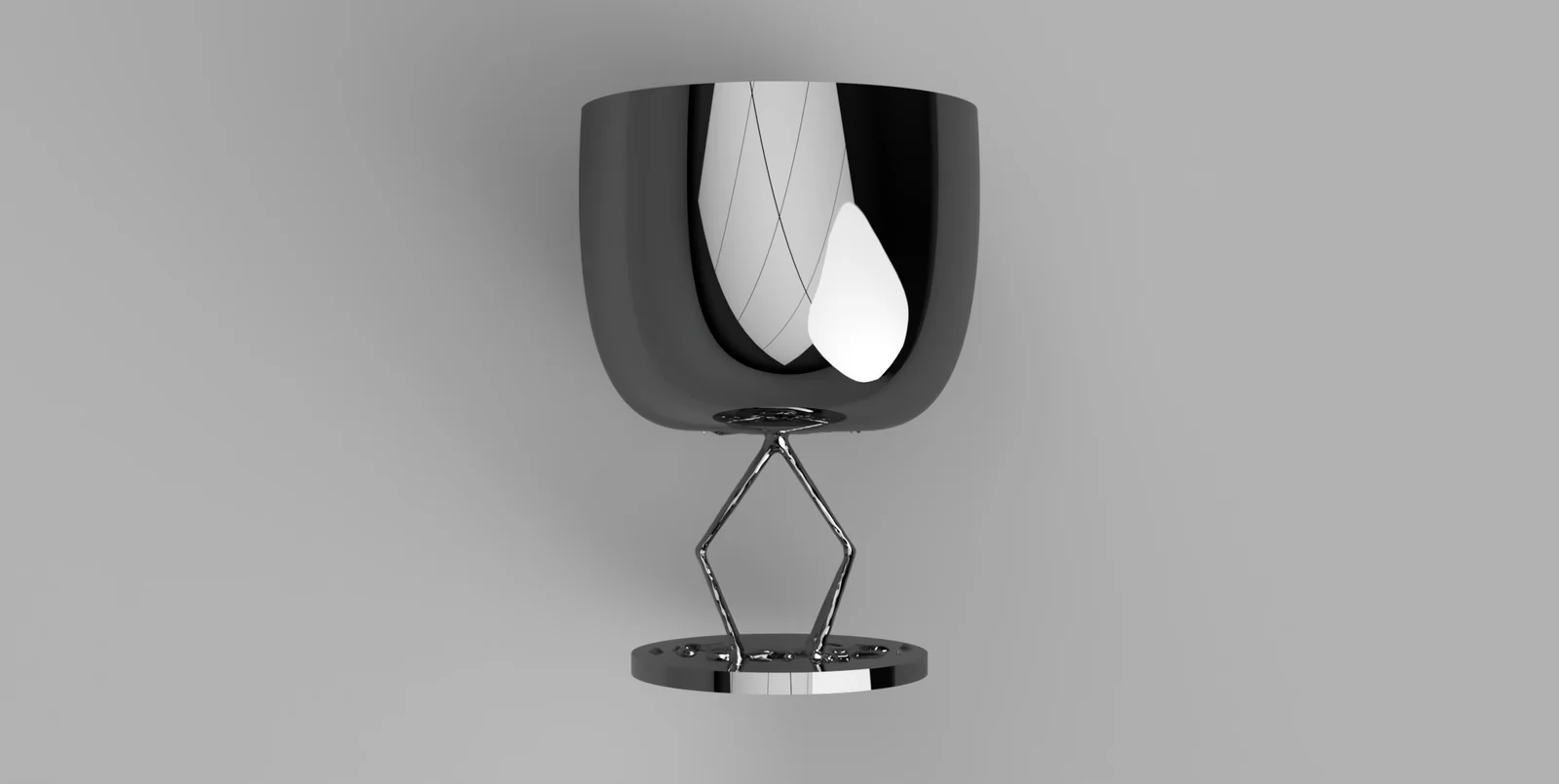 Design génératif : verre, vue de face