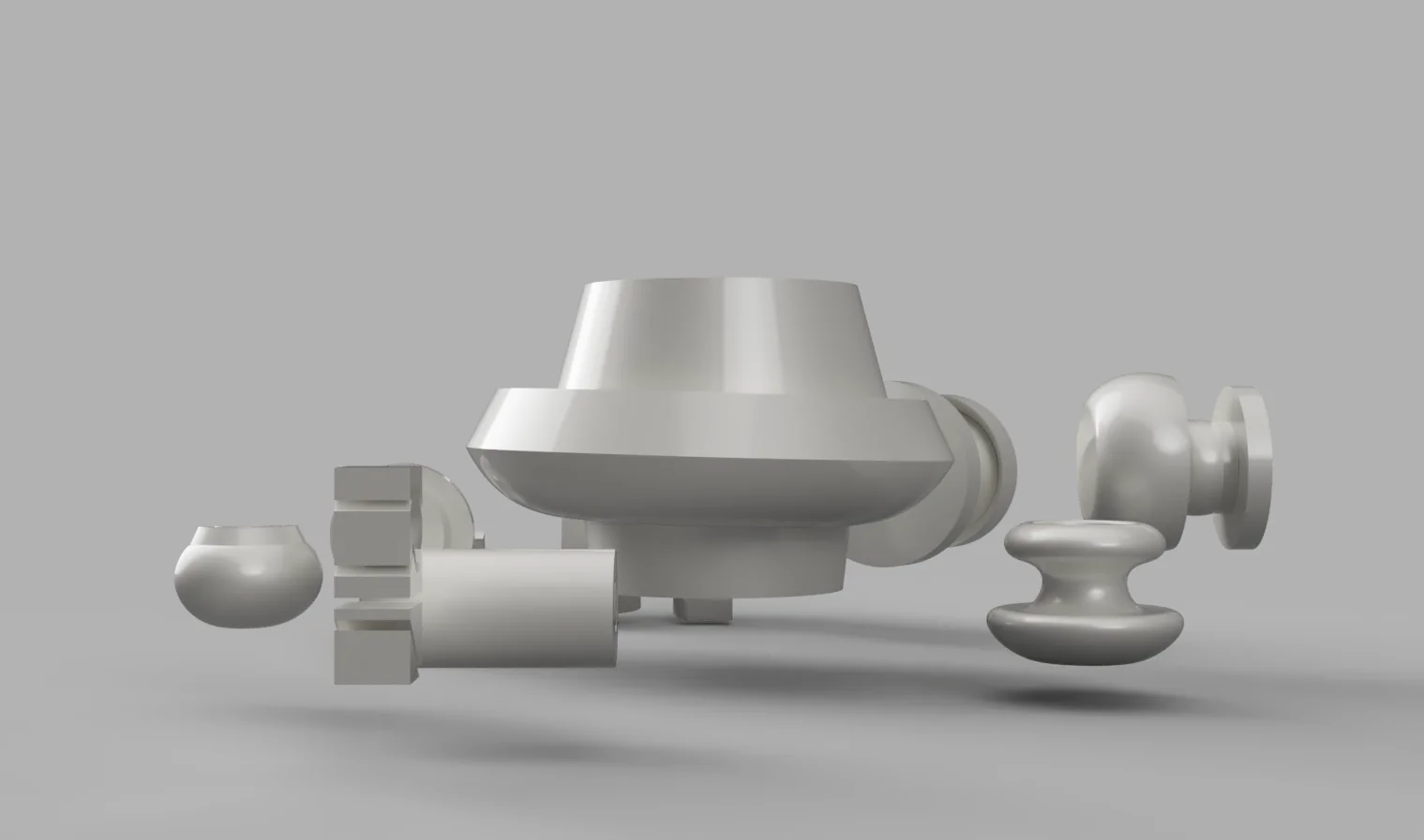 Assemblage de formes blanches