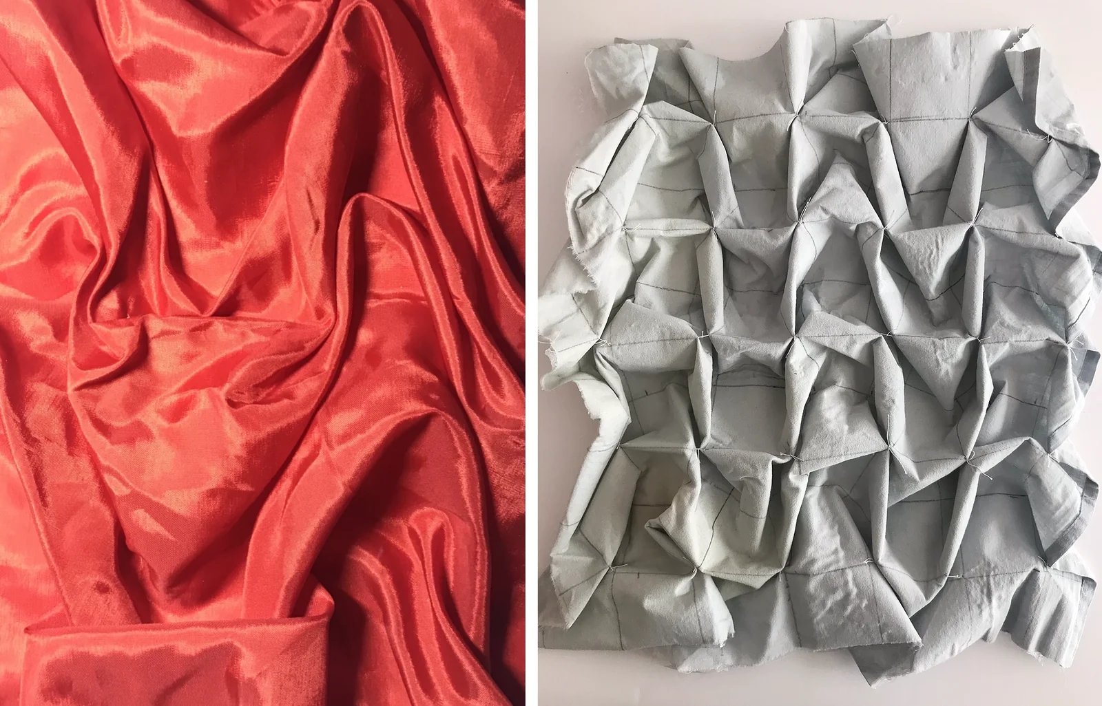Textile ennobli et mis en volume par tessellation
