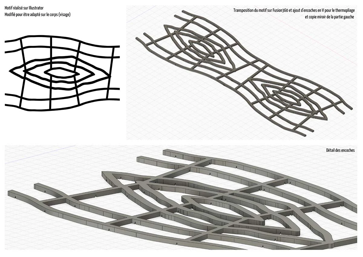 Mise en volume numérique par thermopliage : motif écorce