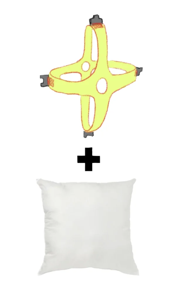 Contenu du kit : housse et coussin de rembourrage
