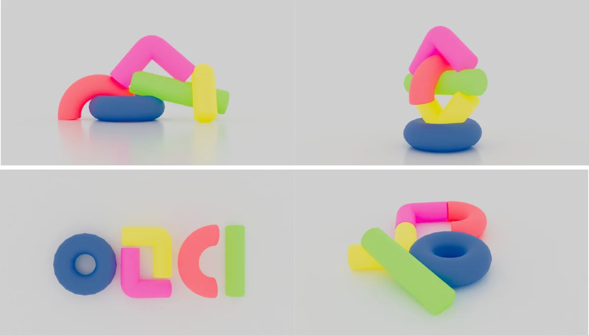 Rendus 3D : modules textiles en mouvement et assemblés